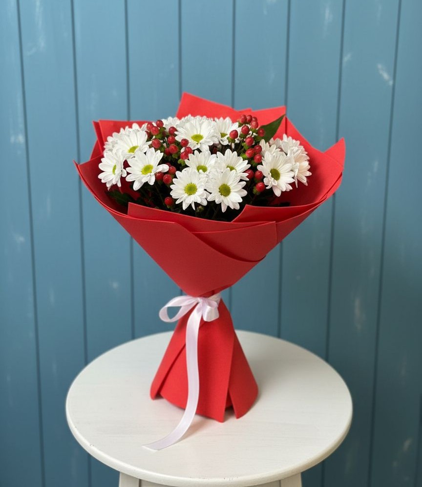 Букет цветов из: Хризантемы в Осеченки