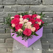 Цветочная композиция из Розы в коробке #REPLACE_PRED# Осеченки