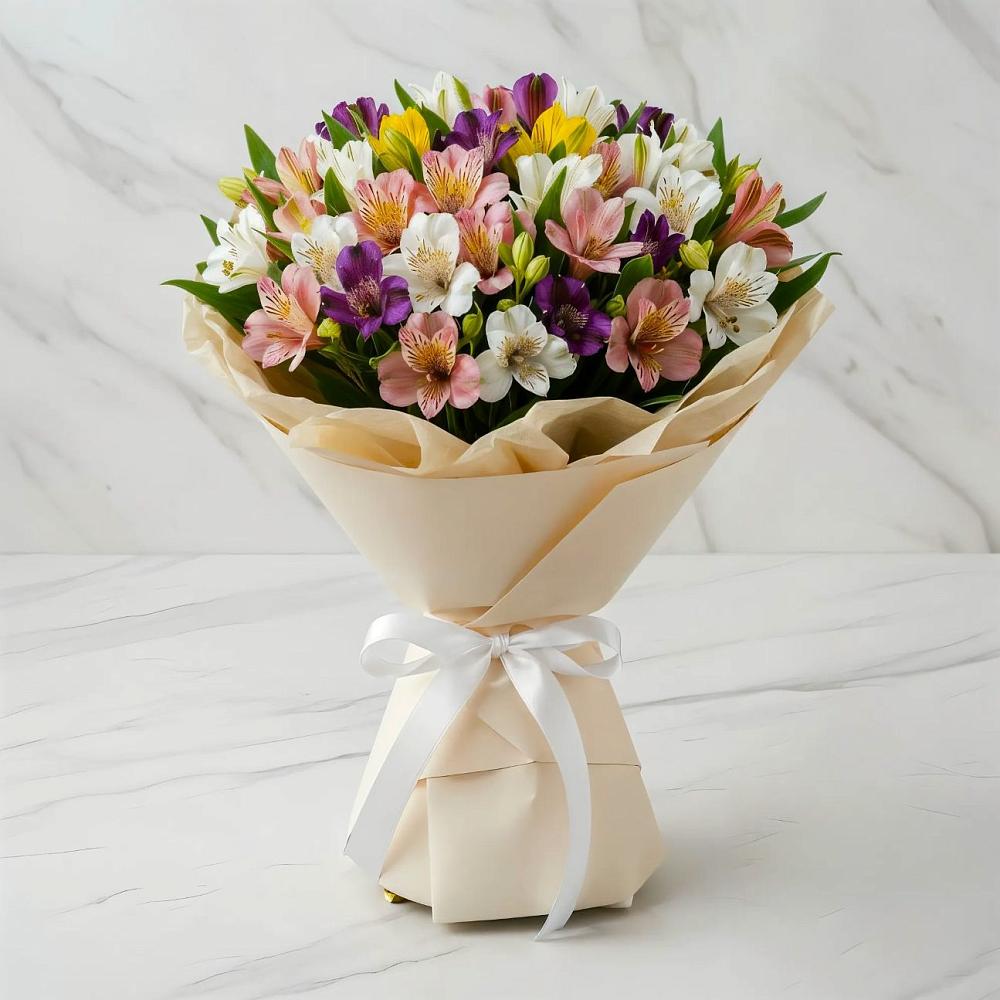 Букет цветов из: Альстромерии в Осеченки