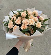 Букет Кремовые розы Латте в Осеченки