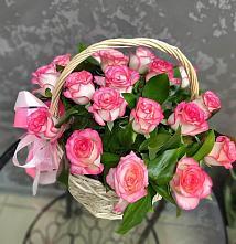 Цветочная композиция из Розы в корзине #REPLACE_PRED# Осеченки