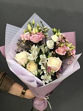 Букет цветов из:  Альстромерии, Розы и Лизиантусы #REPLACE_PRED# Осеченки