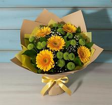 Букет цветов из:  Герберы и Хризантемы в Осеченки