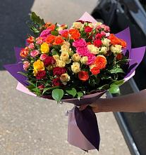 Букет Микс из разноцветных кустовых роз #REPLACE_PRED# Осеченки