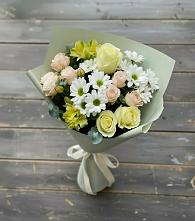 Букет цветов из:  Альстромерии, Розы и Хризантемы #REPLACE_PRED# Осеченки
