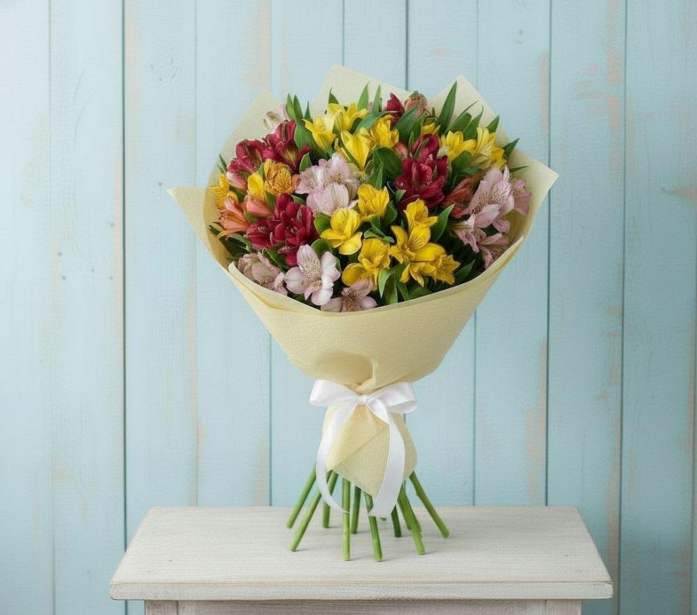Букет цветов из: Альстромерии в Осеченки