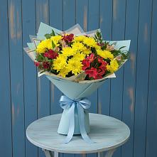 Букет цветов из:  Альстромерии и Хризантемы #REPLACE_PRED# Осеченки