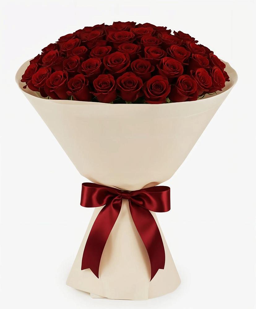 Букет 101 Бордовая роза Блэк Бакарра в Осеченки