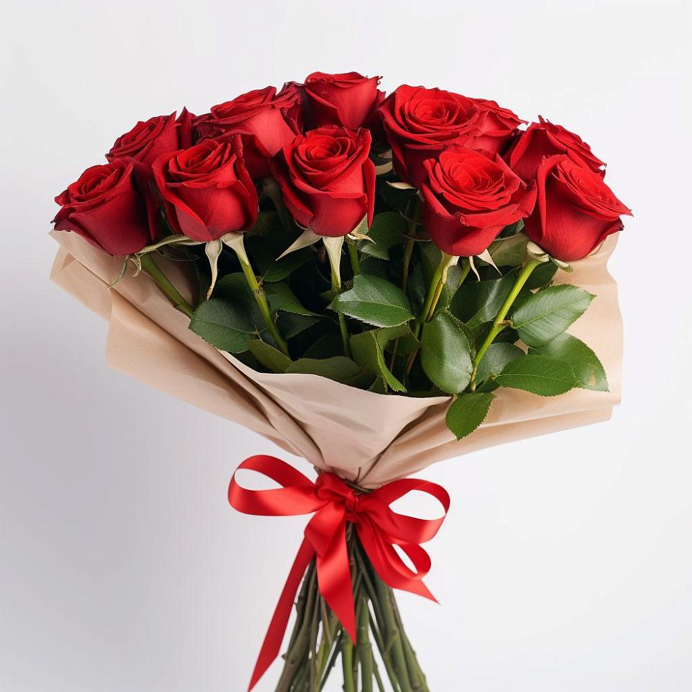Букет 11 Красных роз Эдлесс Лав в Осеченки